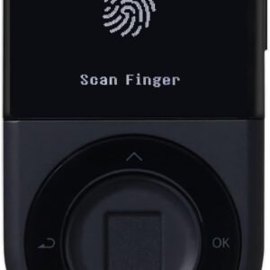D’CENT Hardware Wallet – Biometric Cold Wallet for Crypto with Fingerprint Authentication | Secure Bluetooth Storage for Bitcoin, Ethereum, XRP, XDC, Solana, Stablecoins & More