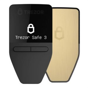 Trezor Safe 3 – Passphrase & Secure Element Protected Crypto Hardware Wallet – Buy, Store, Manage Digital Assets Simply and Safely (Solar Gold)